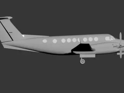 3D model of an airplane Low-poly 3D model