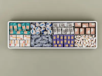 Store display refrigerator freezer 01 3D model