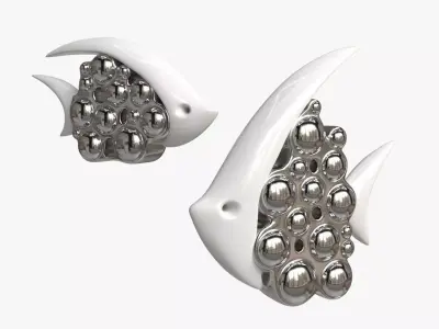 Ceramic Fish Figurines 3D model