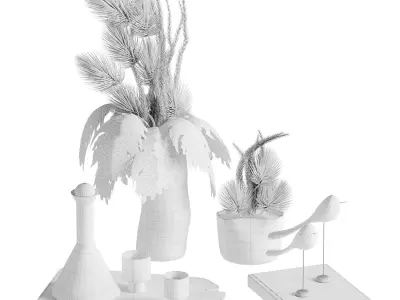  Decorative Set 07 Low-poly 3D model