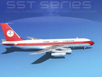 Boeing 707-320 SS Dan Air London 3D model