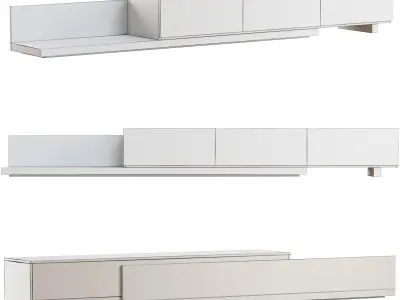 Kayla Rectangle TV Stand Free 3D model