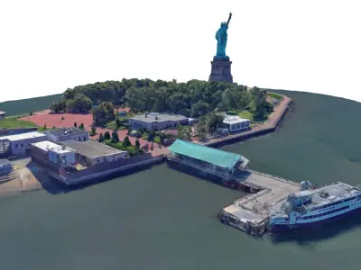 liberty island Free 3D model
