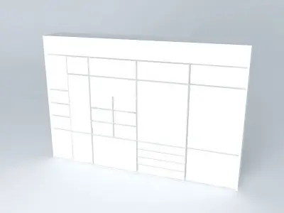 Detailed closet with clothes and boxes Free 3D model