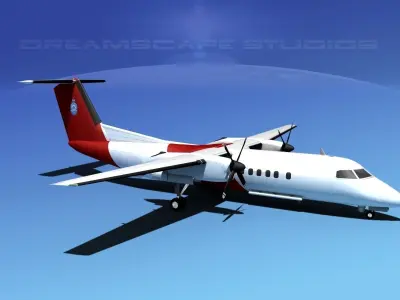 DeHavilland DHC-8-Q300 Australia Customs 3D model