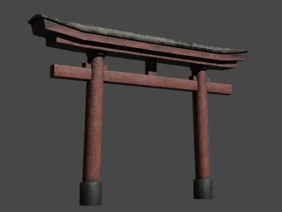 Torii Gate Free low-poly 3D model