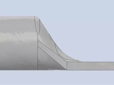 Copper tubular terminal 50mm 3D model