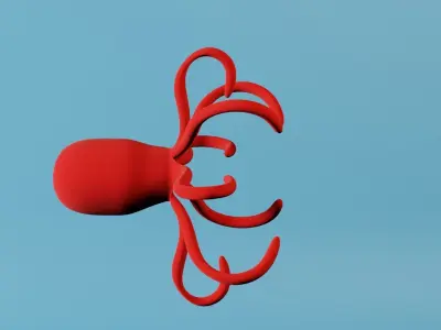 Octopus Animated Low-poly 3D model