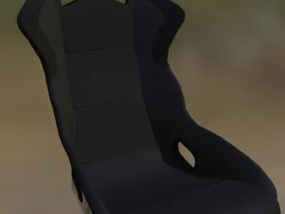 Recaro PROFI Racing Bucket Seats Low-poly 3D model