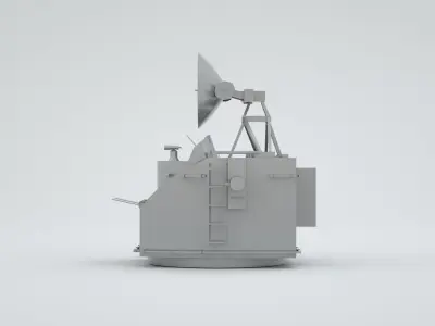 Naval Mk37 Fire Control Director System Mk9 Mod1 Mk25 Antenna 3D model