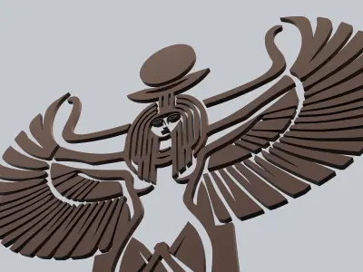 Egyptian Symbols - 060 - Topology Low-poly 3D model