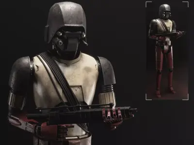 Star Wars HK-87 Droid - Fully Rigged 3D model