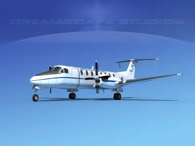 Beechcraft C-12J Huron  V03 USAF 3D model