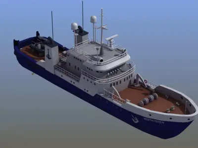 Fisheries Protection Vessel 3D model