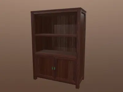 Pacifica Inspired Bookshelf Free low-poly 3D model