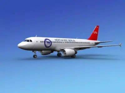 Airbus A320 Hertha BSC Berlin 3D model