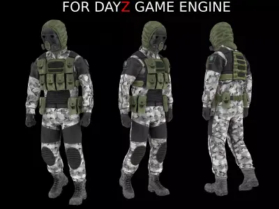 Stalker like suit for Dayz n1 Low-poly 3D model