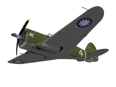 Curtiss Wright P36 Hawk75 A5 3D model