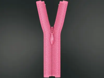 Nylon Invisible Zipper 3D model