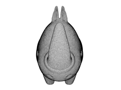 Rhinoceros sculpture 3D model