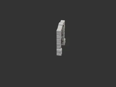 Castle Dungeon Door with Iron Hinges Low-poly 3D model
