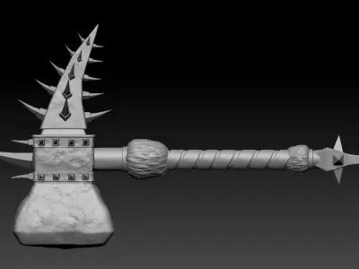 High-poly model Hammer thor 3D model