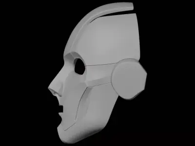Robot Face Mask 3D Print Model Costume Prop 3D print model