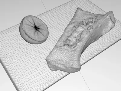 draft salad on skewer 3D model