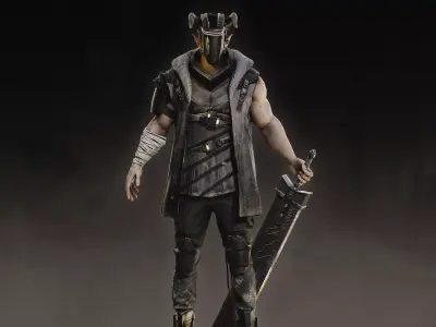 Sarkaz Mercenary Warrior Low-poly 3D model