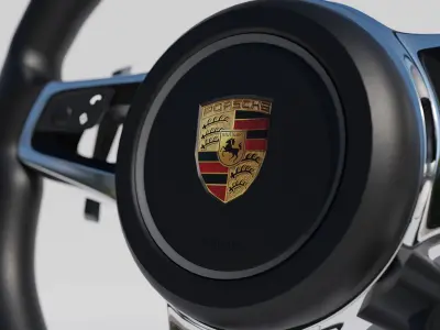 Steering Wheel Porsche 911 Turbo S By Nikdox Low-poly 3D model