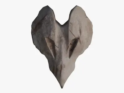 Primordial Bone Shield Low-poly 3D model