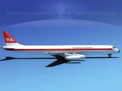 Douglas DC-8-63F Richards Aviation 3D model