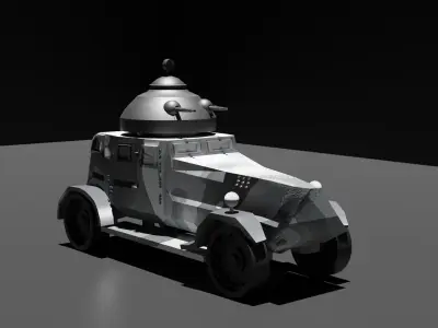 3D Vickers Crossley Low-poly 3D model