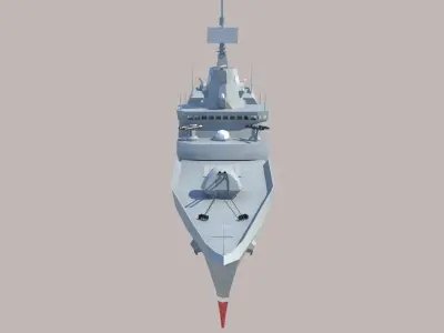 Admiral Gorshkov Class Frigate Ship Low-poly 3D model