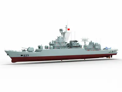Chinese Navy Type053H3 Jiangwei Frigate 3D model