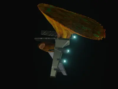 Fluing fly agaric and Fox Free low-poly 3D model