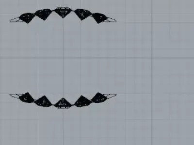 Disposizione aerea delle pietre Free 3D model