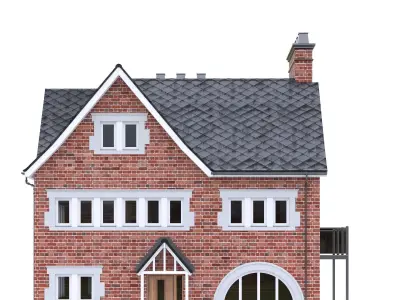 English Brick House 20 Low-poly 3D model