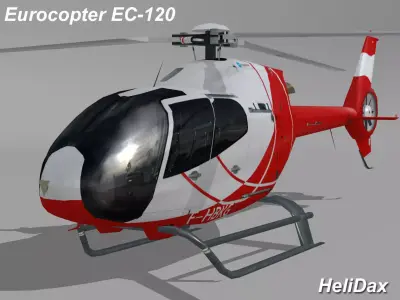 Eurocopter EC-120 HeliDax Low-poly 3D model