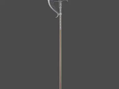 Bardiche sword Low-poly 3D model