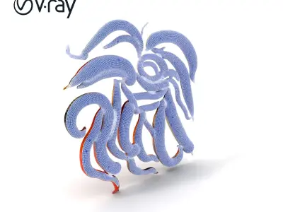 Realistic Centipede Model Pack Low-poly 3D model