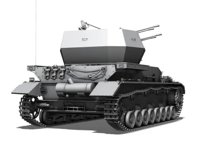SD KFZ 161 4 - Flakpanzer 4 - Wirbelwind 3D model