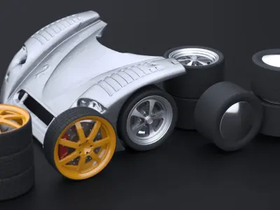 RACKING WHEEL SET 2019 3D model