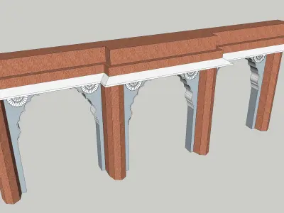 indian jodhpuri stone arch 3d moda 3D model