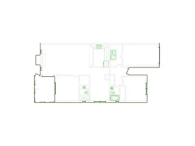 Detailed Exterior Sketch by Interior - 1001-1500 SF - Xactimate 3D model