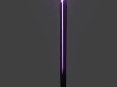 sword with lights Low-poly 3D model