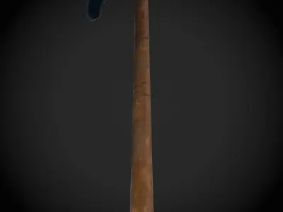 Double handed viking axes Free low-poly 3D model