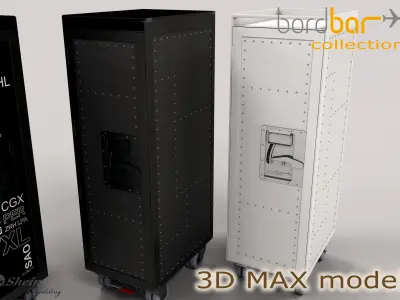 BORDBAR Trolleys Low-poly 3D model