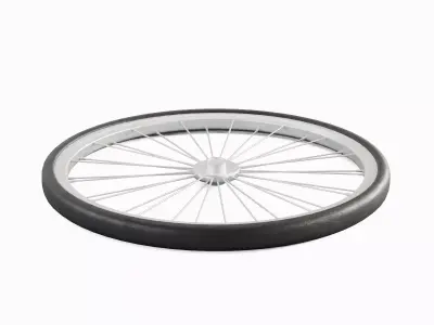 Bicycle Tire Set Low-poly 3D model