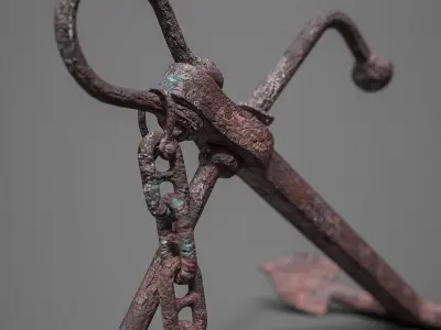 Old Rusty Anchor 3D model